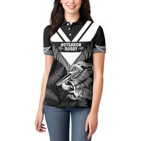 Aotearoa Silver Fern Rugby Custom Women Polo Shirt 2024 Go Kiwi LT14 - Polynesian Pride