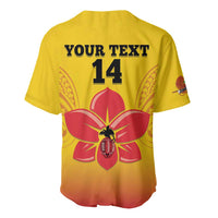 Orchids PNG Rugby Custom Baseball Jersey Go Champions Papua New Guinea LT14 - Polynesian Pride
