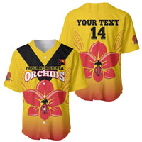Orchids PNG Rugby Custom Baseball Jersey Go Champions Papua New Guinea LT14 - Polynesian Pride