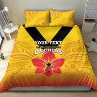 Orchids PNG Rugby Custom Bedding Set Go Champions Papua New Guinea
