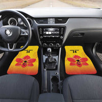 Orchids PNG Rugby Custom Car Mats Go Champions Papua New Guinea LT14 Set 2pcs - Front Yellow - Polynesian Pride