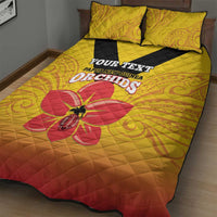Orchids PNG Rugby Custom Quilt Bed Set Go Champions Papua New Guinea LT14 - Polynesian Pride