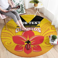Orchids PNG Rugby Custom Round Carpet Go Champions Papua New Guinea LT14 - Polynesian Pride