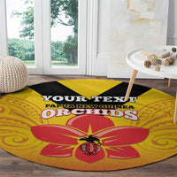 Orchids PNG Rugby Custom Round Carpet Go Champions Papua New Guinea LT14 - Polynesian Pride