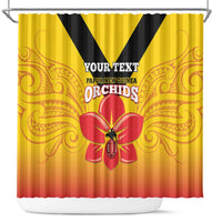 Orchids PNG Rugby Custom Shower Curtain Go Champions Papua New Guinea LT14 Yellow - Polynesian Pride