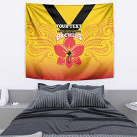 Orchids PNG Rugby Custom Tapestry Go Champions Papua New Guinea LT14 - Polynesian Pride