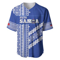Fetu Samoa Rugby Custom Baseball Jersey Siapo Pattern - Sporty Style LT14 Blue - Polynesian Pride