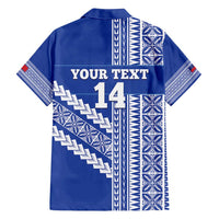 Fetu Samoa Rugby Custom Family Matching Tank Maxi Dress and Hawaiian Shirt Siapo Pattern - Sporty Style LT14 - Polynesian Pride