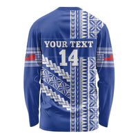 Fetu Samoa Rugby Custom Long Sleeve Shirt Siapo Pattern - Sporty Style LT14 - Polynesian Pride