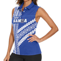 Fetu Samoa Rugby Custom Women Sleeveless Polo Shirt Siapo Pattern - Sporty Style LT14 - Polynesian Pride
