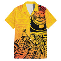 Marquesas Islands Family Matching Off The Shoulder Long Sleeve Dress and Hawaiian Shirt Marquesan Matatiki Fish Hook Patutiki - Polynesian Pride