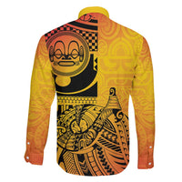 Marquesas Islands Family Matching Off The Shoulder Long Sleeve Dress and Hawaiian Shirt Marquesan Matatiki Fish Hook Patutiki - Polynesian Pride