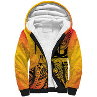 Marquesas Islands Sherpa Hoodie Marquesan Matatiki Fish Hook Patutiki - Polynesian Pride