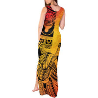 Marquesas Islands Tank Maxi Dress Marquesan Matatiki Fish Hook Patutiki - Polynesian Pride