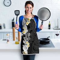 Black Samoa Tattoo Apron Plumeria Samoan Ocean Tatau Pattern - Polynesian Pride