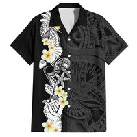 Black Samoa Tattoo Family Matching Long Sleeve Bodycon Dress and Hawaiian Shirt Plumeria Samoan Ocean Tatau Pattern LT14 Dad's Shirt - Short Sleeve Black - Polynesian Pride