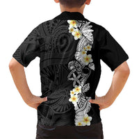 Black Samoa Tattoo Hawaiian Shirt Plumeria Samoan Ocean Tatau Pattern LT14 - Polynesian Pride