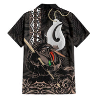 Aotearoa Hei Matau Family Matching Tank Maxi Dress and Hawaiian Shirt Haka Kiwi Mix Maori Mangopare LT14 - Polynesian Pride
