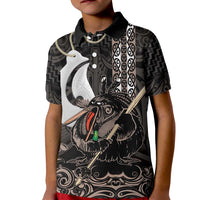 Aotearoa Hei Matau Kid Polo Shirt Haka Kiwi Mix Maori Mangopare