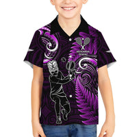 New Zealand Tiki Tennis Hawaiian Shirt 2024 Aotearoa Tenehi Maori Silver Fern - Purple LT14 - Polynesian Pride