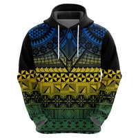 Halo Olaketa Solomon Islands Hoodie Melanesian Tribal Pattern Gradient Version LT14 - Polynesian Pride