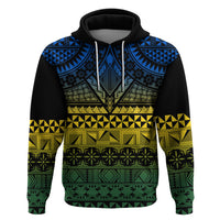 Halo Olaketa Solomon Islands Zip Hoodie Melanesian Tribal Pattern Gradient Version LT14 Pullover Hoodie Black - Polynesian Pride