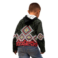 Kia Ora Aotearoa Kid Hoodie 2025 Pasifika Maori Taniko Motifs
