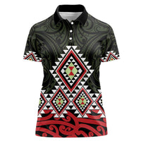 Kia Ora Aotearoa Women Polo Shirt 2025 Pasifika Maori Taniko Motifs