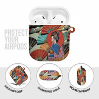 Japanese Geisha Katana AirPods Case Japan Sensu Seigaiha Pattern - Polynesian Pride