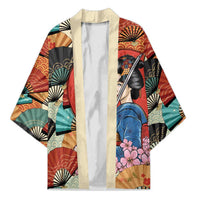 Japanese Geisha Katana Kimono Japan Sensu Seigaiha Pattern - Polynesian Pride