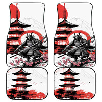 Japanese Samurai Warrior Enso Car Mats Japan Pagoda Sakura Watercolor - Polynesian Pride