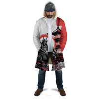 Japanese Samurai Warrior Enso Cloak Japan Pagoda Sakura Watercolor - Polynesian Pride