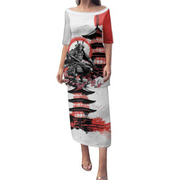 Japanese Samurai Warrior Enso Family Matching Puletasi and Hawaiian Shirt Japan Pagoda Sakura Watercolor - Polynesian Pride