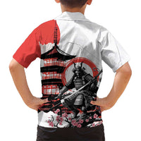 Japanese Samurai Warrior Enso Hawaiian Shirt Japan Pagoda Sakura Watercolor - Polynesian Pride