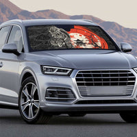 Japanese Dragon Katana Enso Auto Sun Shade Japan Pagoda Seamless Cloud - Polynesian Pride