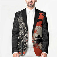 Japanese Dragon Katana Enso Blazer Japan Pagoda Seamless Cloud - Polynesian Pride