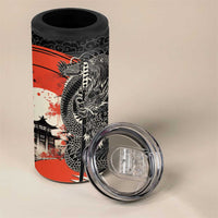 Japanese Dragon Katana Enso 4 in 1 Can Cooler Tumbler Japan Pagoda Seamless Cloud - Polynesian Pride