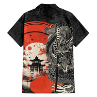 Japanese Dragon Katana Enso Family Matching Long Sleeve Bodycon Dress and Hawaiian Shirt Japan Pagoda Seamless Cloud - Polynesian Pride