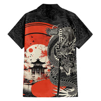 Japanese Dragon Katana Enso Family Matching Long Sleeve Bodycon Dress and Hawaiian Shirt Japan Pagoda Seamless Cloud - Polynesian Pride