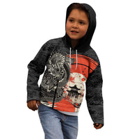 Japanese Dragon Katana Enso Kid Hoodie Japan Pagoda Seamless Cloud - Polynesian Pride