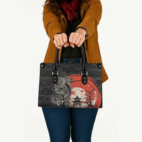 Japanese Dragon Katana Enso Leather Bag Japan Pagoda Seamless Cloud - Polynesian Pride