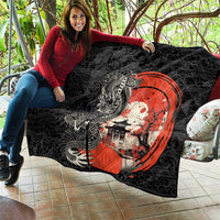 Japanese Dragon Katana Enso Quilt Japan Pagoda Seamless Cloud - Polynesian Pride