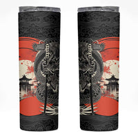 Japanese Dragon Katana Enso Skinny Tumbler Japan Pagoda Seamless Cloud - Polynesian Pride