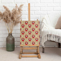 Japanese Daruma Doll Canvas Wall Art Palaka With Seamless Bamboo Pattern - Polynesian Pride