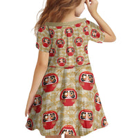 Japanese Daruma Doll Family Matching Mermaid Dress and Hawaiian Shirt Palaka With Seamless Bamboo Pattern - Polynesian Pride