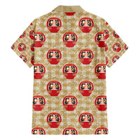 Japanese Daruma Doll Family Matching Off Shoulder Maxi Dress and Hawaiian Shirt Palaka With Seamless Bamboo Pattern - Polynesian Pride