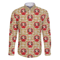 Japanese Daruma Doll Family Matching Summer Maxi Dress and Hawaiian Shirt Palaka With Seamless Bamboo Pattern - Polynesian Pride