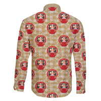 Japanese Daruma Doll Family Matching Summer Maxi Dress and Hawaiian Shirt Palaka With Seamless Bamboo Pattern - Polynesian Pride