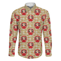 Japanese Daruma Doll Family Matching Tank Maxi Dress and Hawaiian Shirt Palaka With Seamless Bamboo Pattern - Polynesian Pride