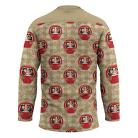 Japanese Daruma Doll Hockey Jersey Palaka With Seamless Bamboo Pattern - Polynesian Pride